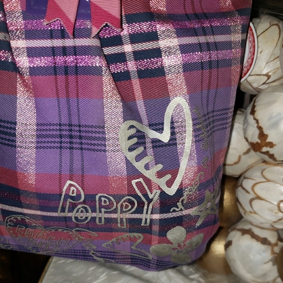 COACH POPPY Plaid Tote Bag Rare - Picture 6 of 12